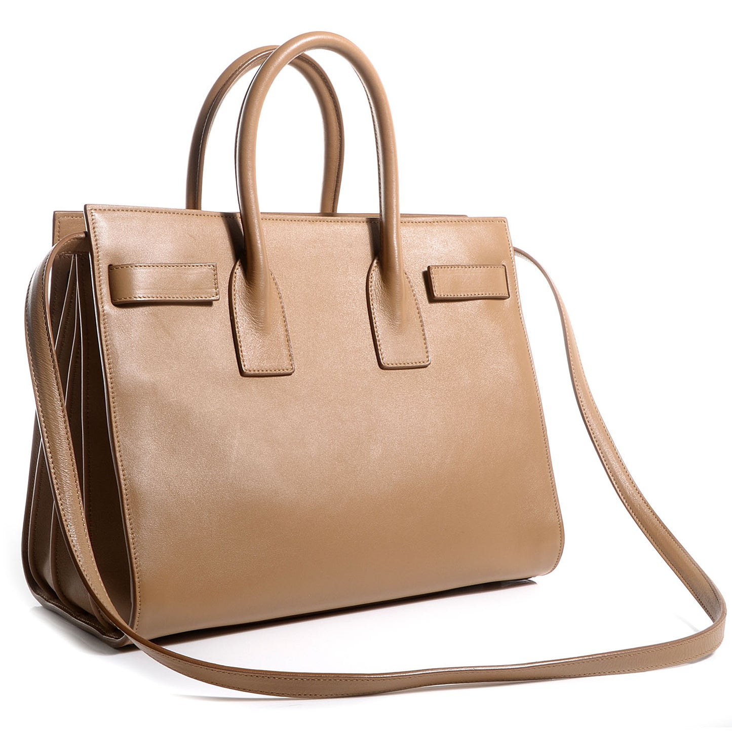Grained Calfskin Small Sac De Jour Dark Beige
