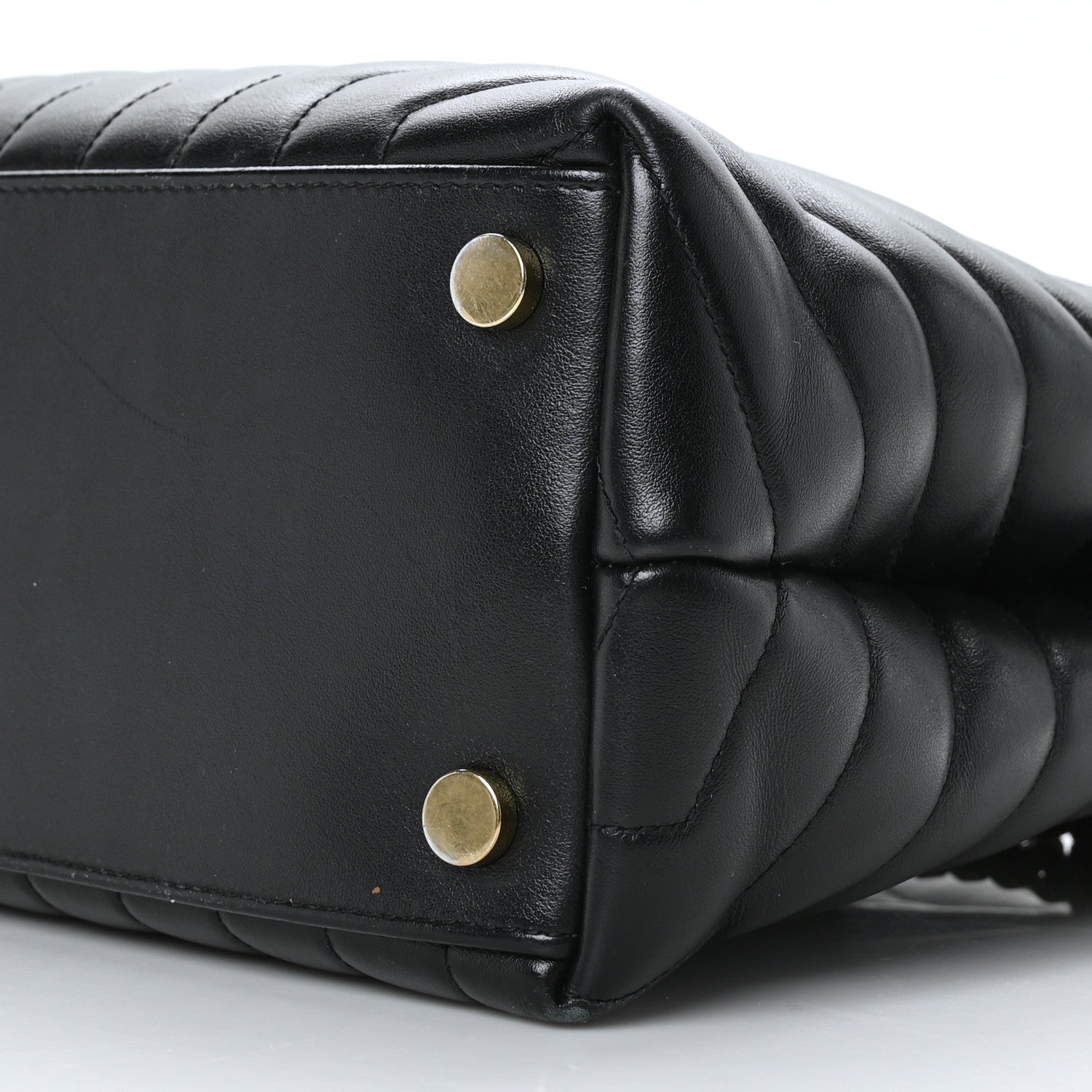 Saint Laurent Calfskin Y Quilted Monogram Large Loulou Chain Satchel Black 8 of 9