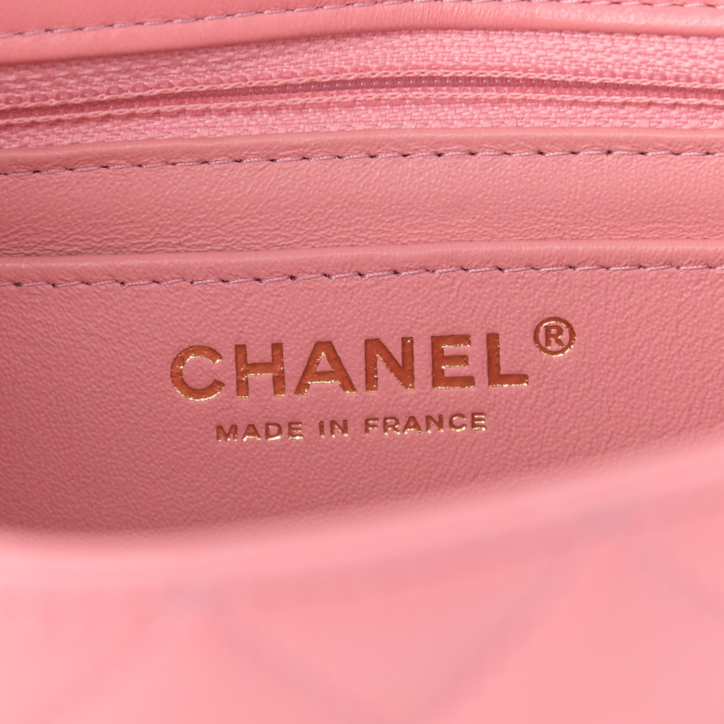 Lambskin Quilted Mini Rectangular Flap Pink