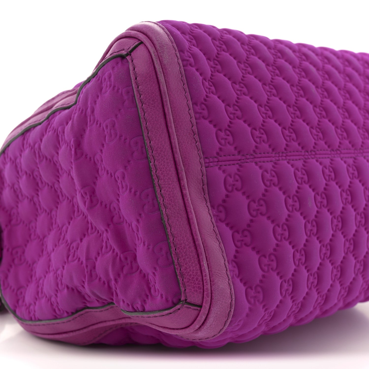 Gucci Guccissima Neoprene Techno Tag Medium Boston Magenta 9 of 10