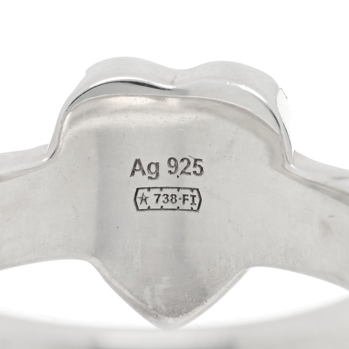 Sterling Silver Trademark Heart Ring 54 7