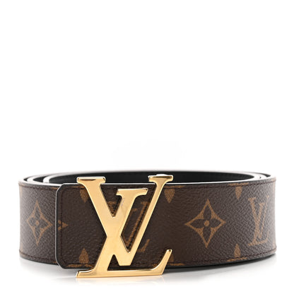 Louis Vuitton Calfskin Monogram 40mm LV Initiales Reversible Belt 95 38 Black 1 of 7