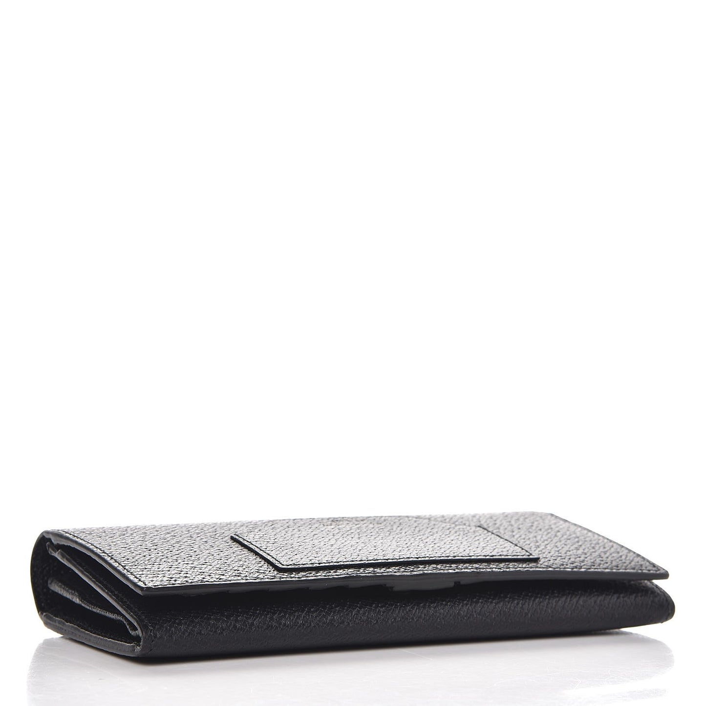 Calfskin Dandy New Chester Continental Flap Wallet Black
