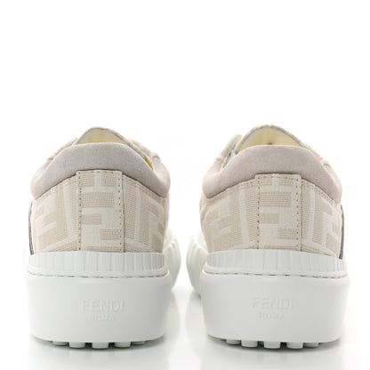 Fendi Fabric Jacquard FF Rainbow Womens Fendi Force Low-Top Sneakers 37 Avorio 5 of 9