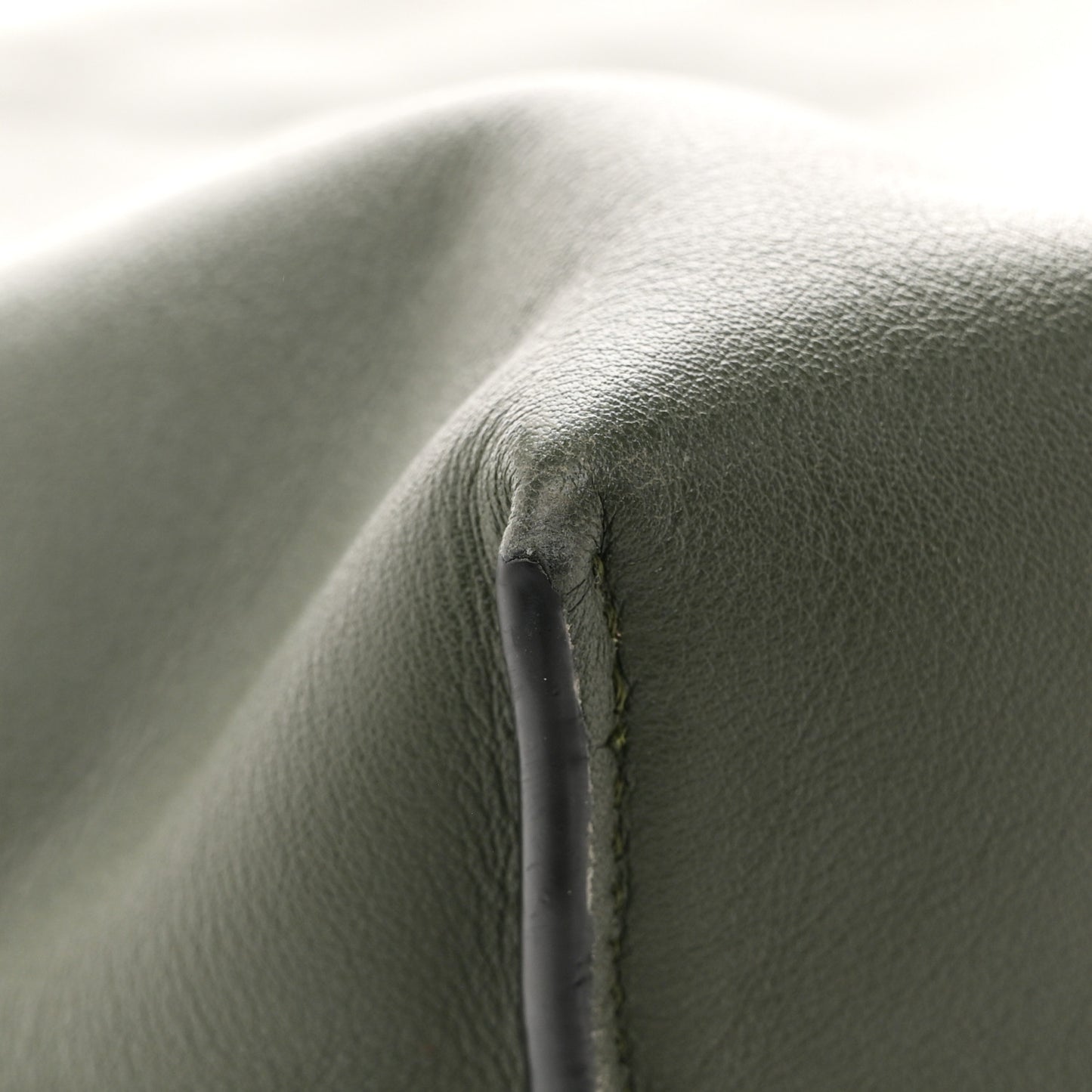 Calfskin Flamenco Knot Clutch Vintage Khaki