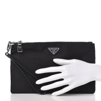 Prada Tessuto Nylon Saffiano Wristlet Black 2 of 6