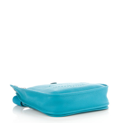 Hermes Taurillon Clemence Evelyne III PM Turquoise 3 of 6