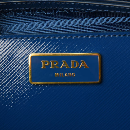 Prada Saffiano Vernice Medium Galleria Double Zip Tote Ottanio 6 of 16