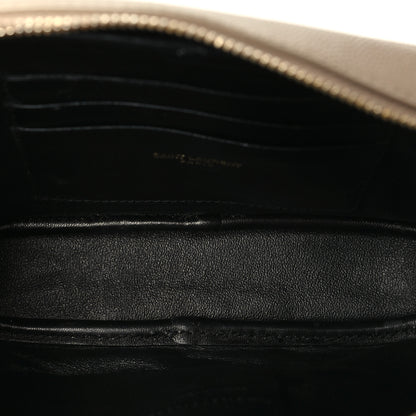 Saint Laurent Grain De Poudre Matelasse Monogram Mini Lou Camera Bag Dark Beige 5 of 11