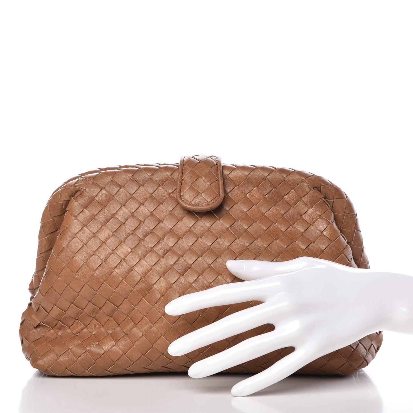 Nappa Intrecciato The Lauren 1980 Clutch Camel