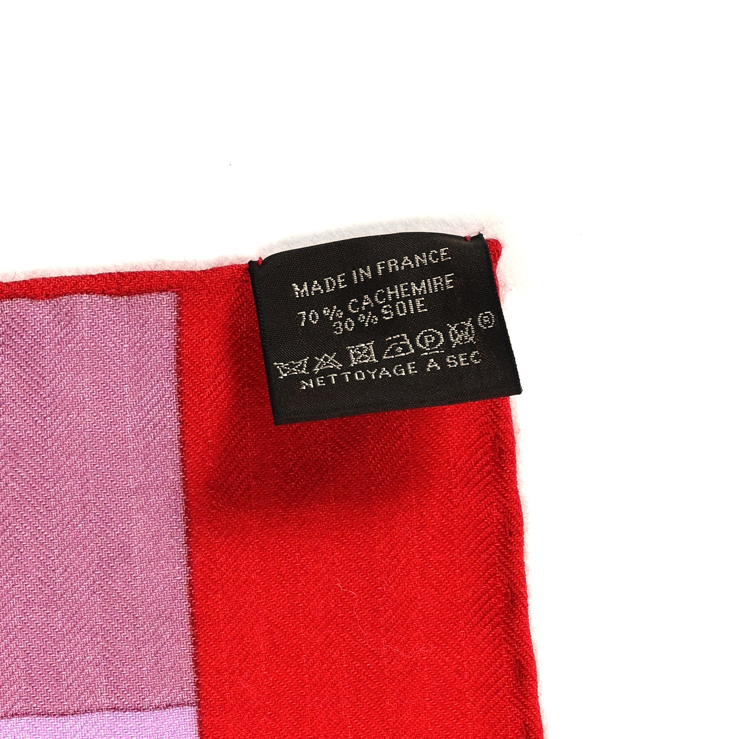 Hermes Cashmere Silk Rocabar Shawl 140 Rouge Rose Parme 4 of 4