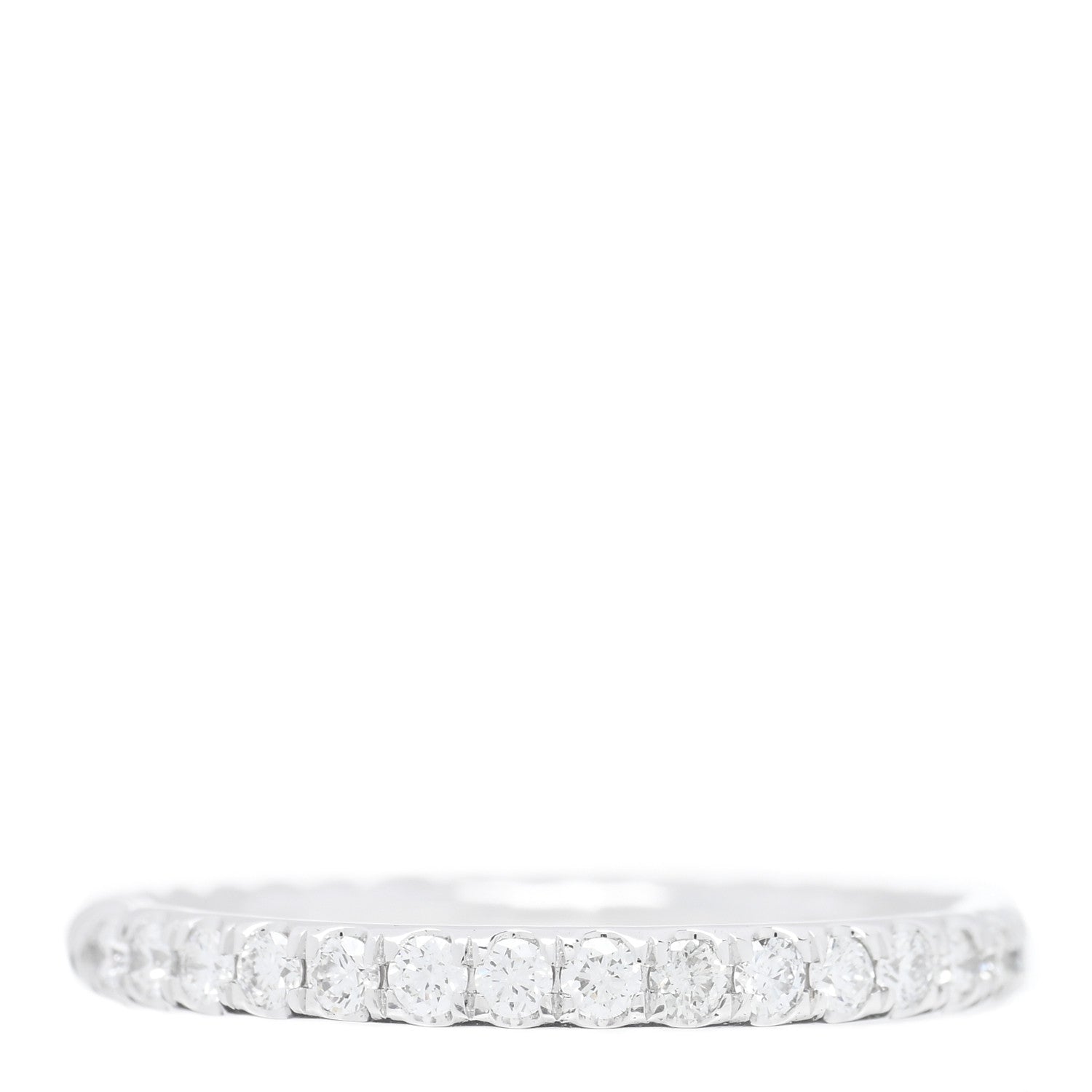 David Yurman 18K White Gold Diamond 2mm Cable Collectibles Band Ring 54 7 1 of 5