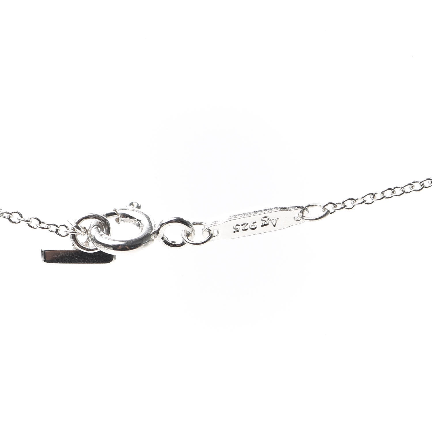 Tiffany Sterling Silver Small T Smile Pendant Necklace 5 of 6