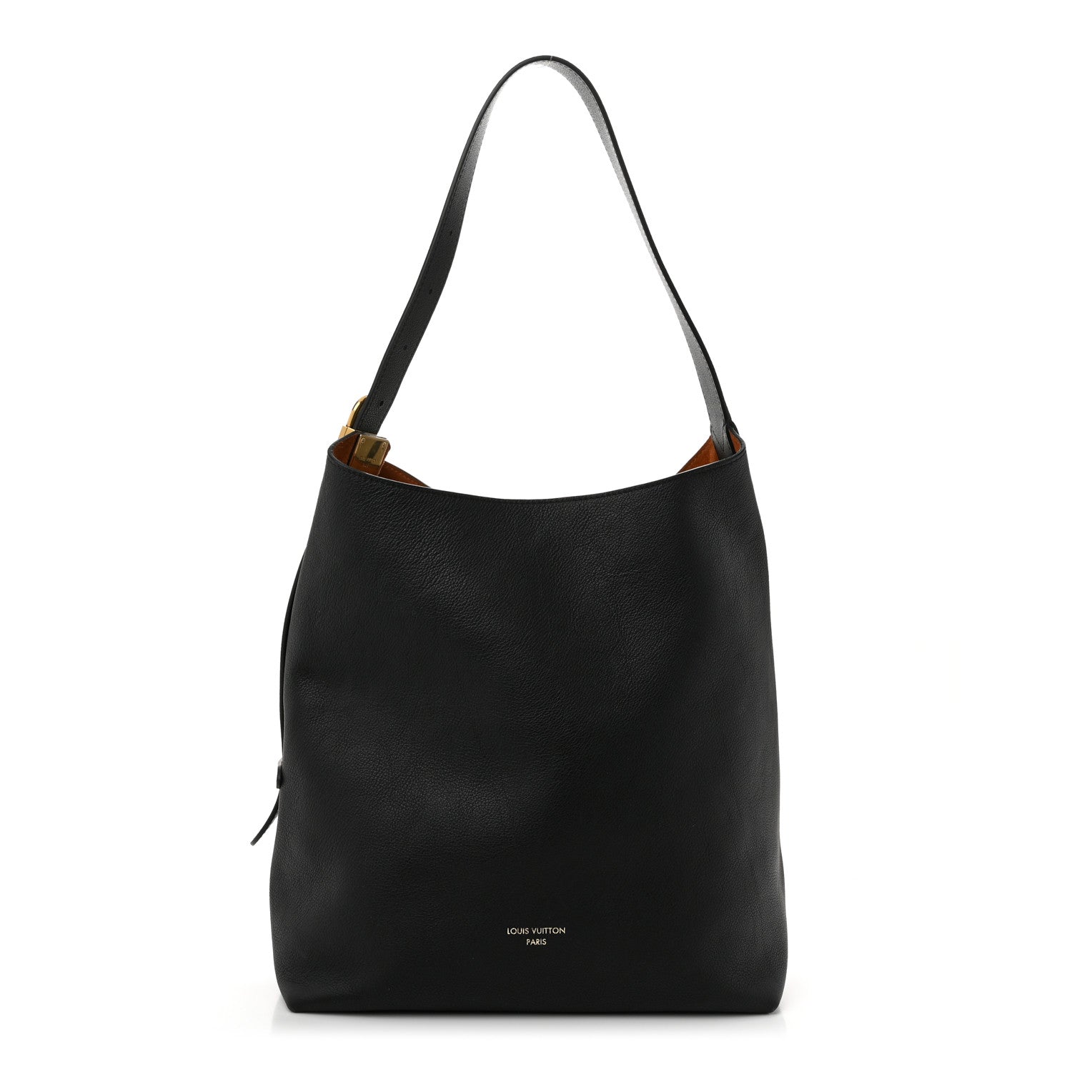 Louis Vuitton Grained Calfskin Low Key Hobo MM Black 1 of 9