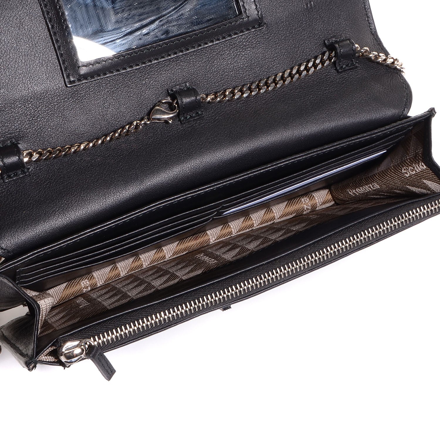 Proenza Schouler Smooth Calfskin PS11 Chain Wallet Black 5 of 6