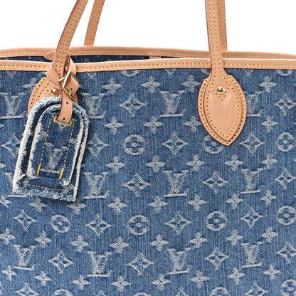 Louis Vuitton Monogram Denim Neo Neverfull MM Blue 8 of 11