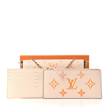 Louis Vuitton Empreinte Monogram Giant By The Pool Felicie Pochette Chain Wallet Cream Saffron 11 of 11