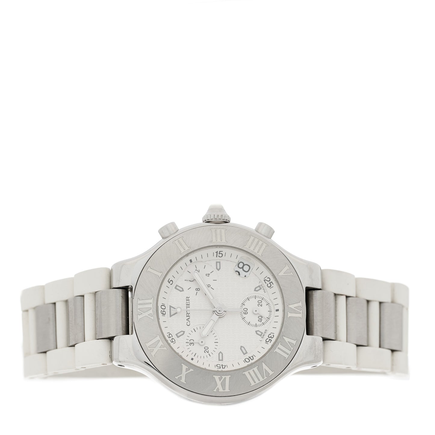 Stainless Steel Rubber 38mm Must 21 Chronoscaph Quartz Watch