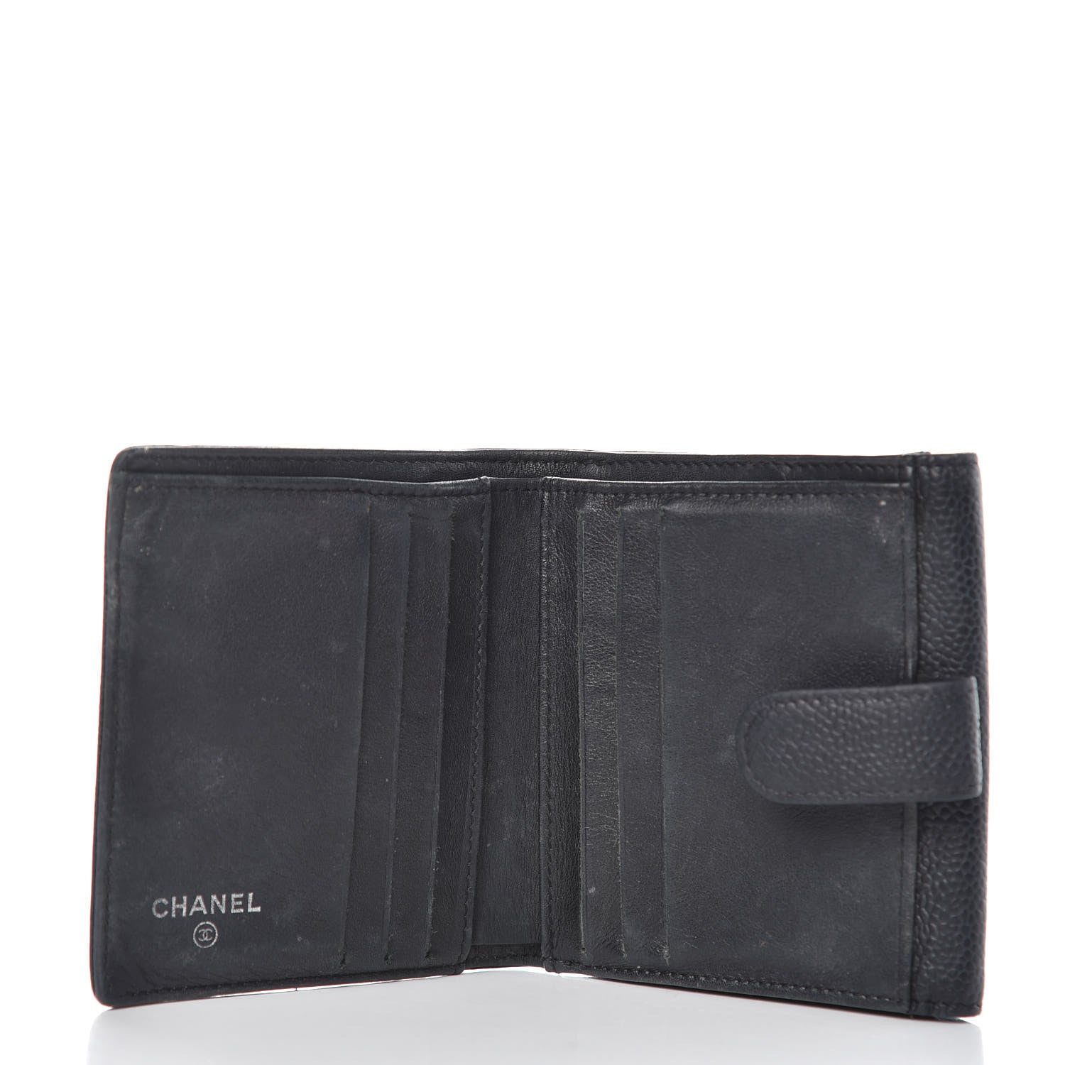 Chanel Caviar Timeless CC Compact French Wallet Black 5 of 14