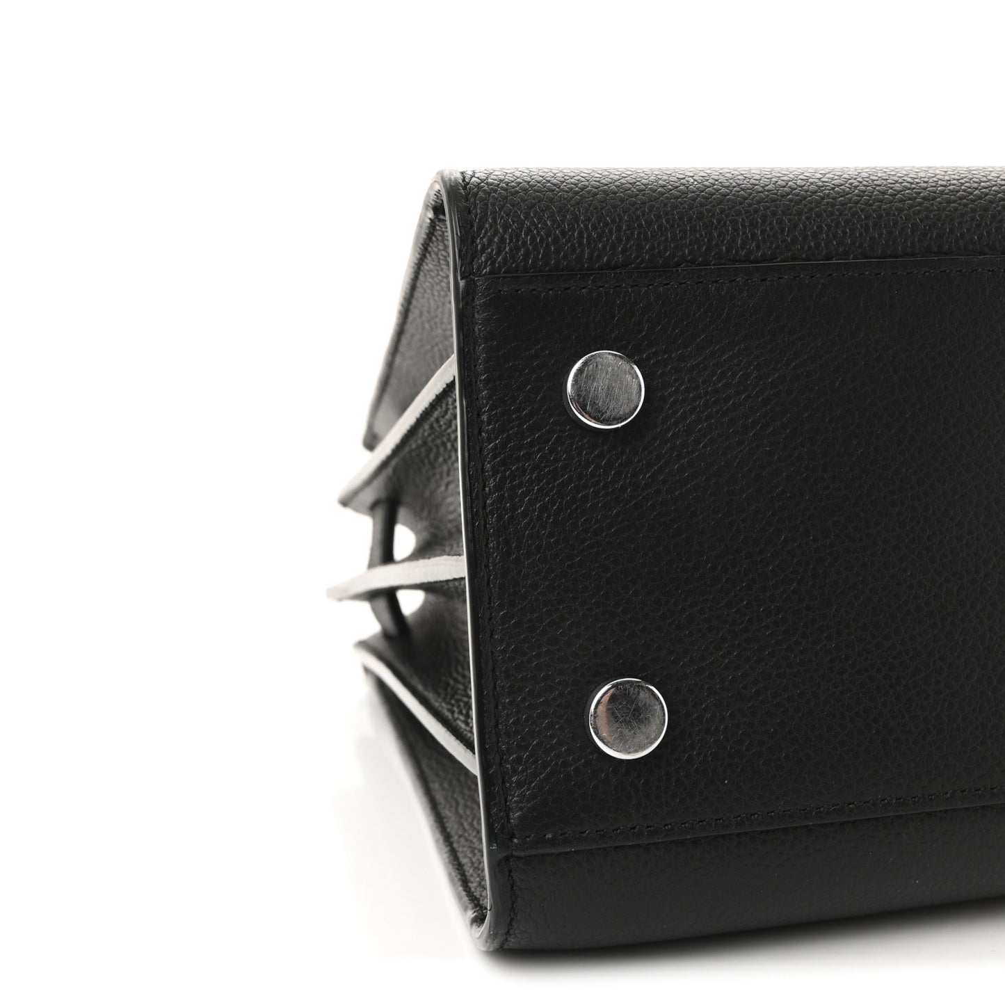 Grained Calfskin Baby Sac De Jour Black
