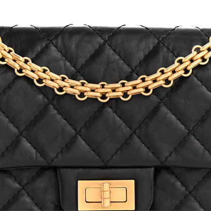 Chanel Aged Calfskin Quilted 2.55 Reissue Mini Flap Black 8 of 10