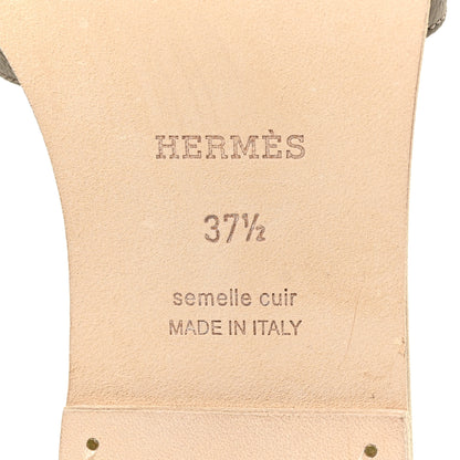 Hermes Epsom Oran Sandals 37.5 Etoupe 9 of 12