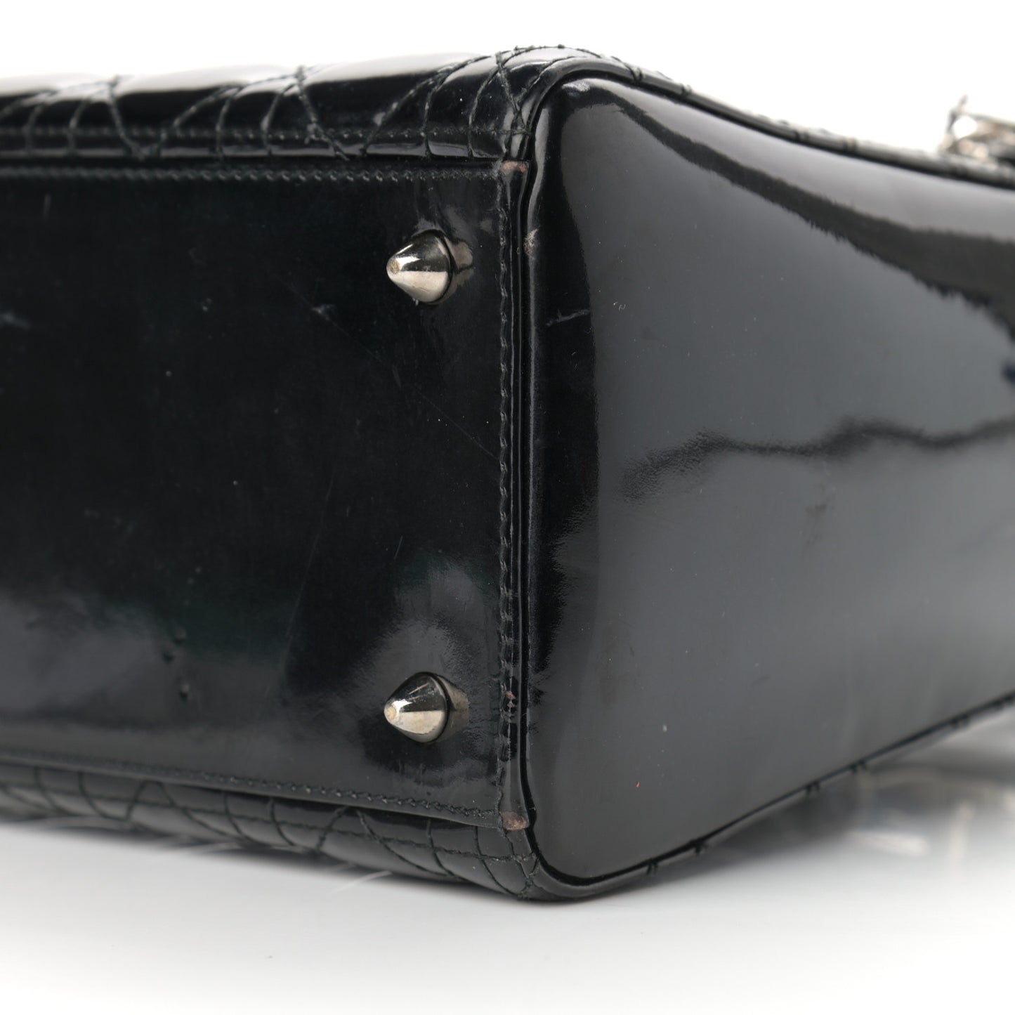 Patent Cannage Medium Lady Dior Black