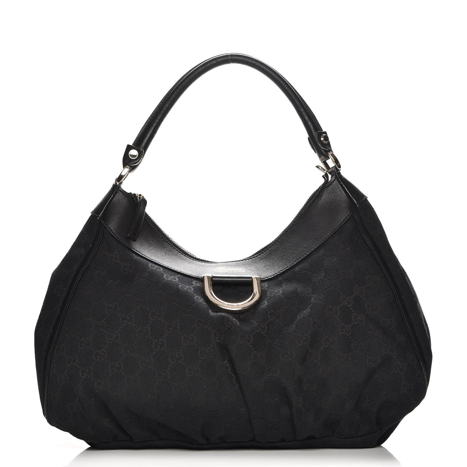 Gucci Monogram Large D Gold Hobo Black 1 of 7
