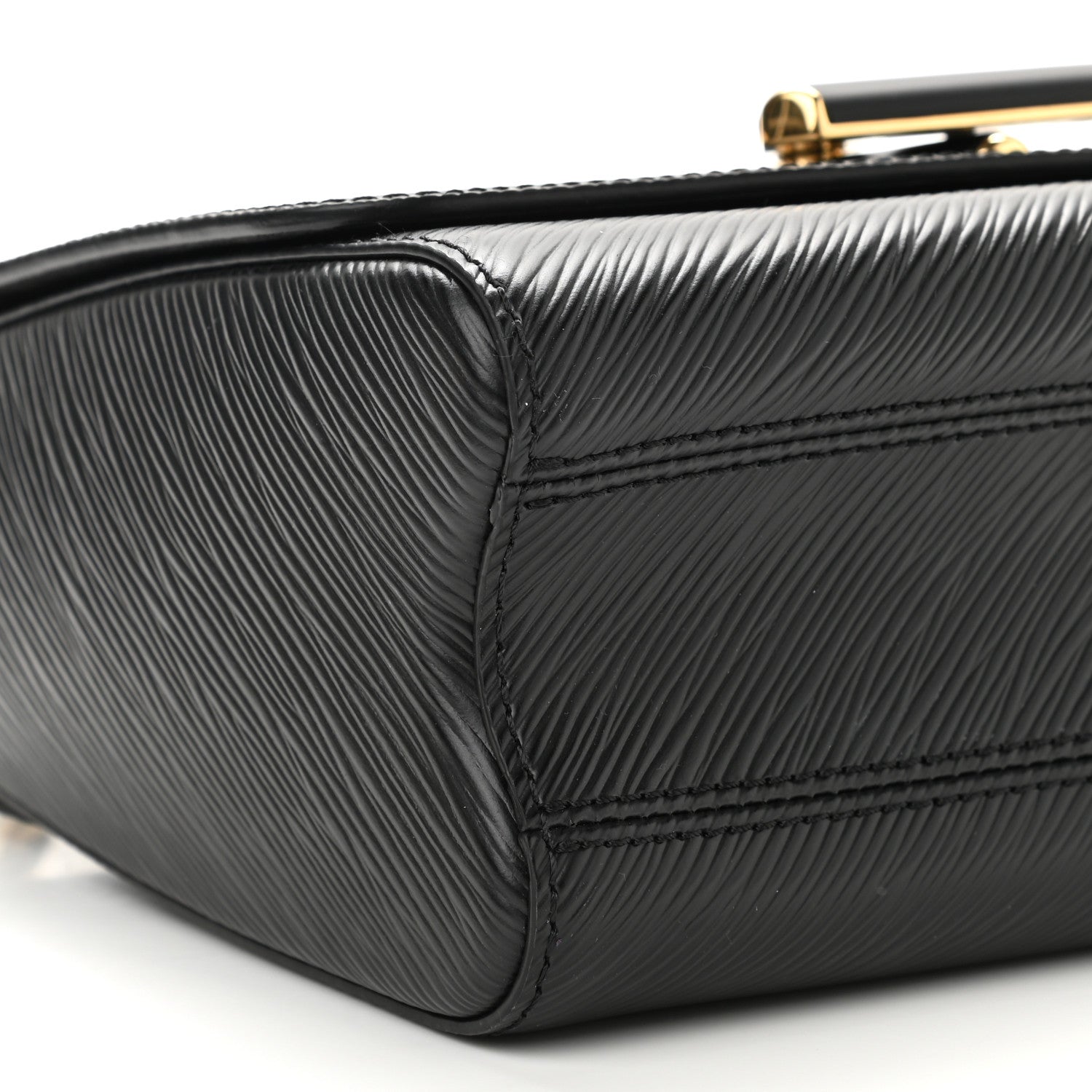 Louis Vuitton Epi Twist Shoulder Bag MM Matte Black Gold 8 of 10