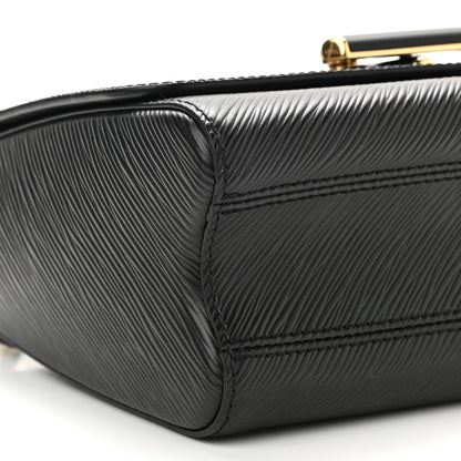 Louis Vuitton Epi Twist Shoulder Bag MM Matte Black Gold 8 of 10