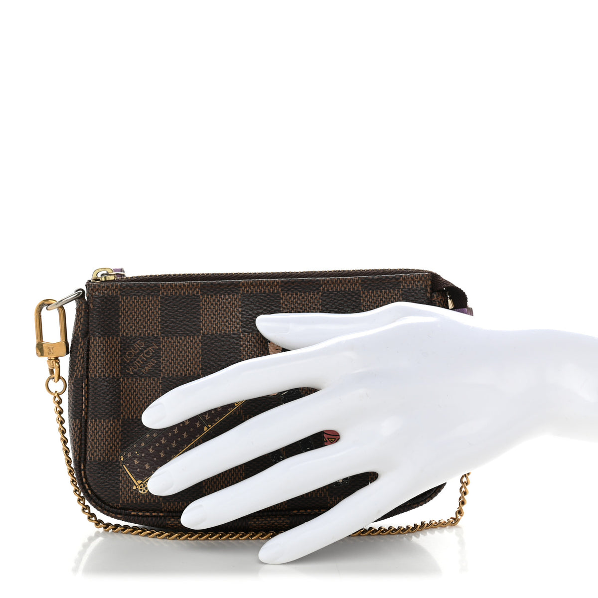 Damier Ebene Illustre Mini Pochette Accessories Violet