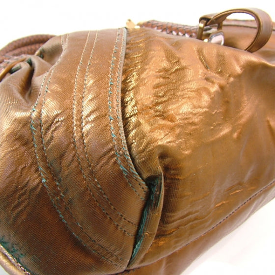 Nappa Fortuny Hologram Spy Tobacco Oro Ambrato