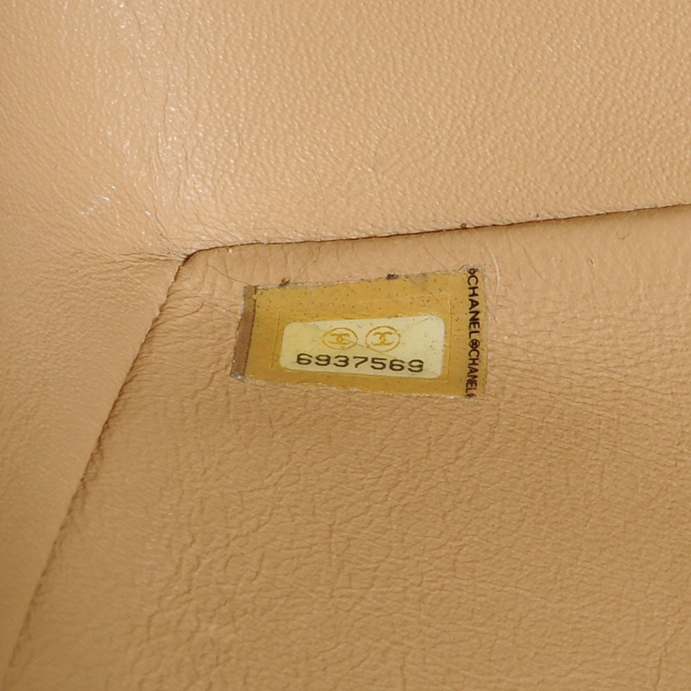 Caviar Jumbo Single Flap Beige