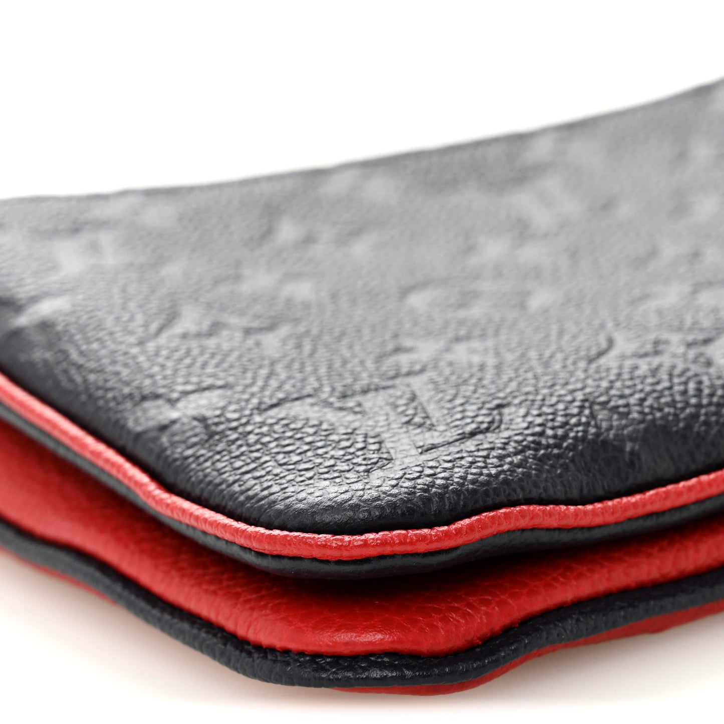 Empreinte Double Zip Pochette Marine Rouge