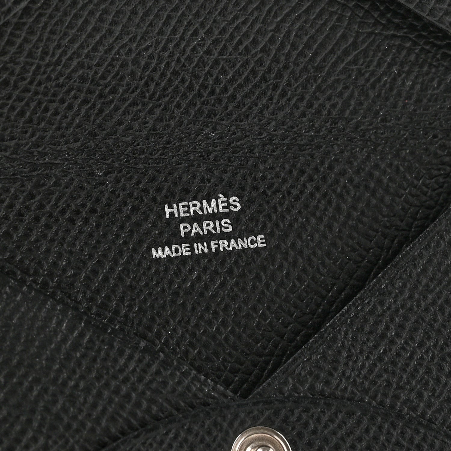Hermes Epsom Calvi Card Case Black 6 of 7