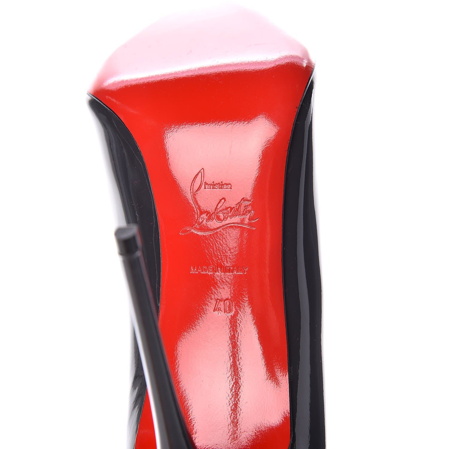 Christian Louboutin Patent Pigalle Follies 100 Pumps 40 Fusain 7 of 8