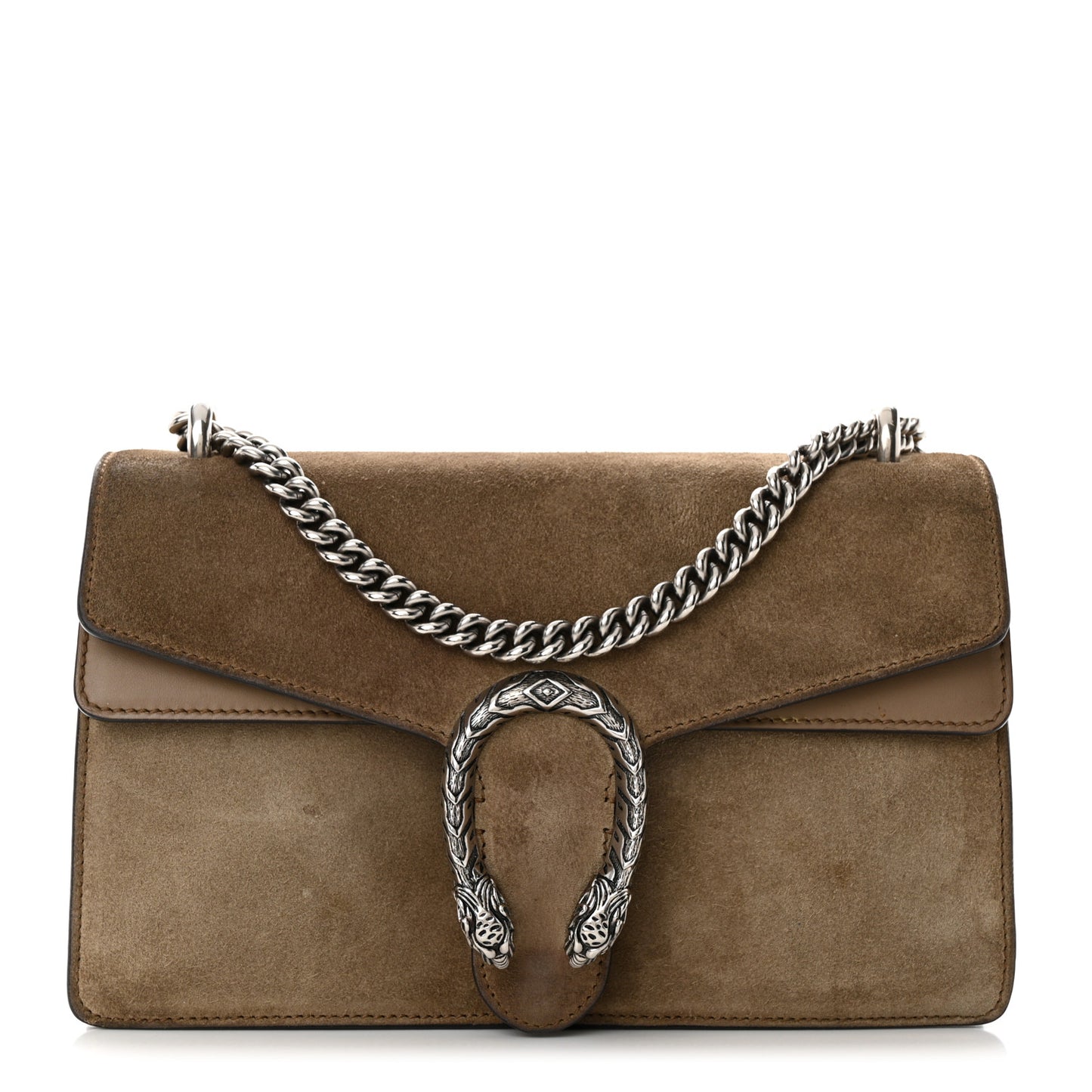 Suede Small Dionysus Shoulder Bag Taupe