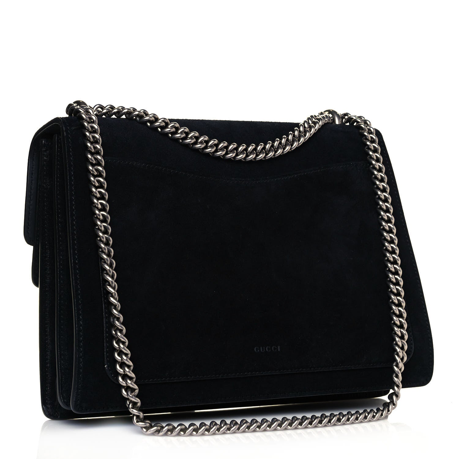 Gucci Suede Medium Dionysus Shoulder Bag Black 3 of 10