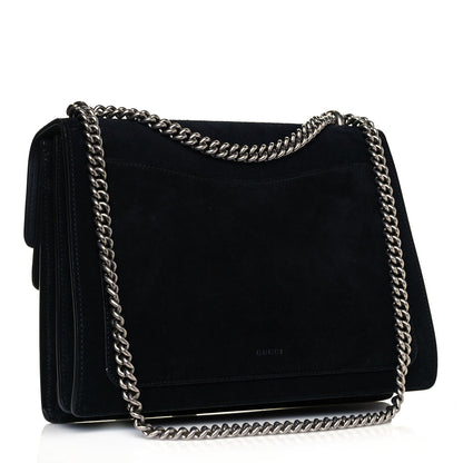 Gucci Suede Medium Dionysus Shoulder Bag Black 3 of 10