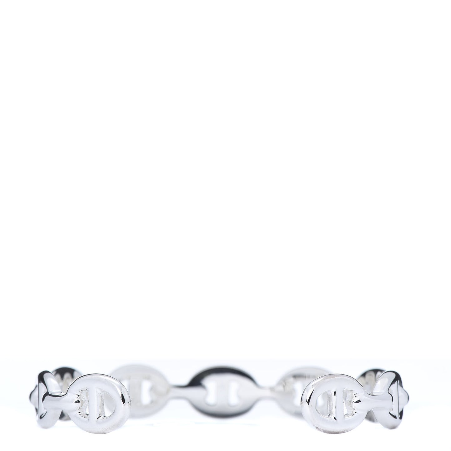 Sterling Silver MM Chaine d'Ancre Enchainee Cuff Bracelet ST