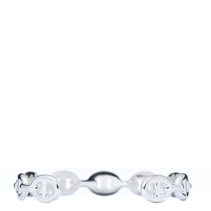 Hermes Sterling Silver MM Chaine d'Ancre Enchainee Cuff Bracelet ST 3 of 6