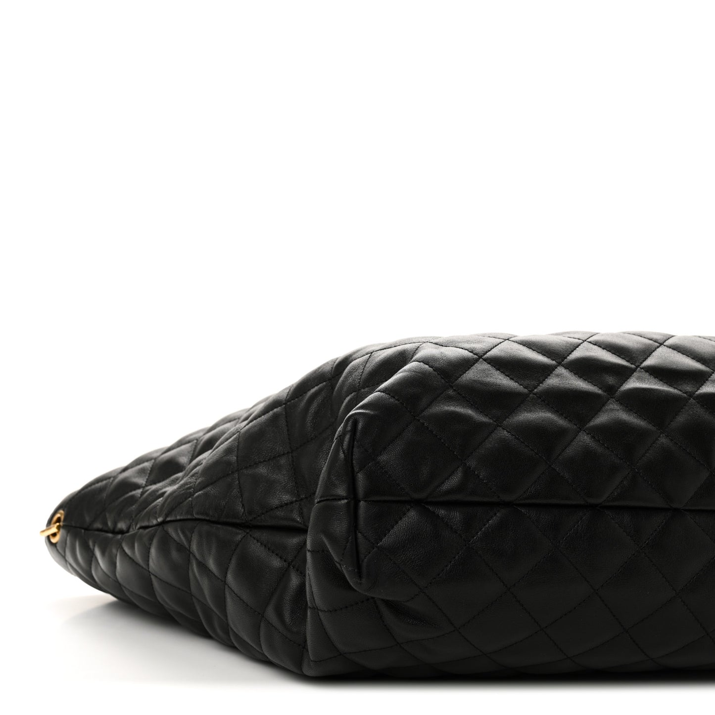 Lambskin Quilted Maxi Icare Shopping Tote Black