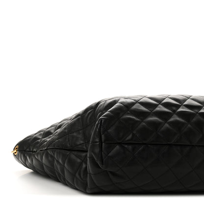Saint Laurent Lambskin Quilted Maxi Icare Shopping Tote Black 10 of 11