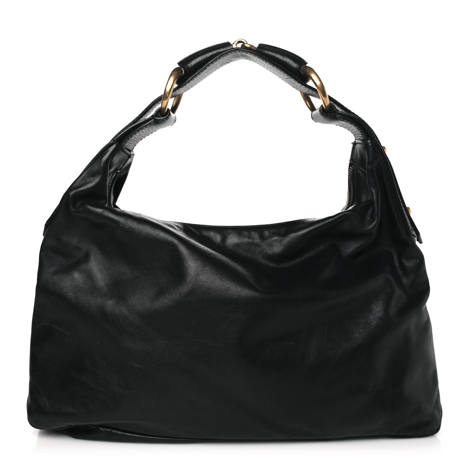 Gucci Calfskin Medium Horsebit Chain Hobo Black 1 of 11