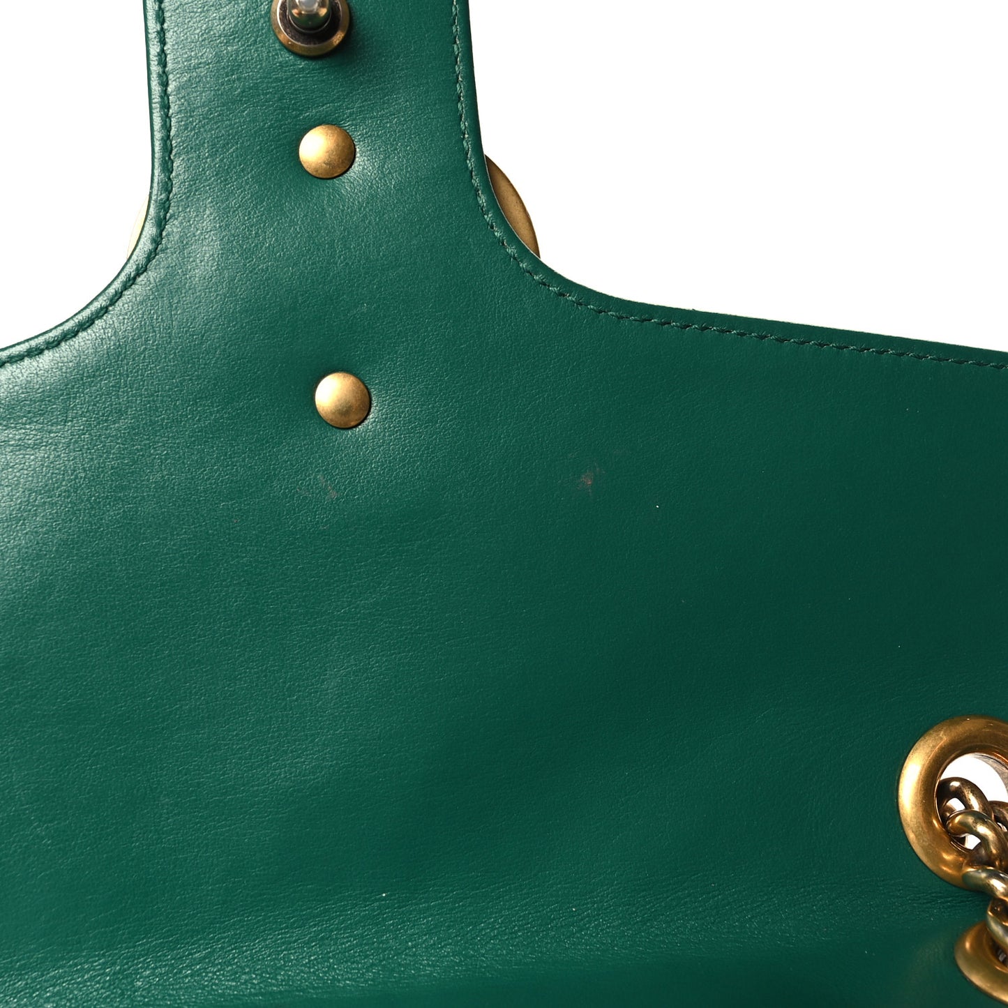 Calfskin Matelasse Small GG Marmont Shoulder Bag Emerald Green