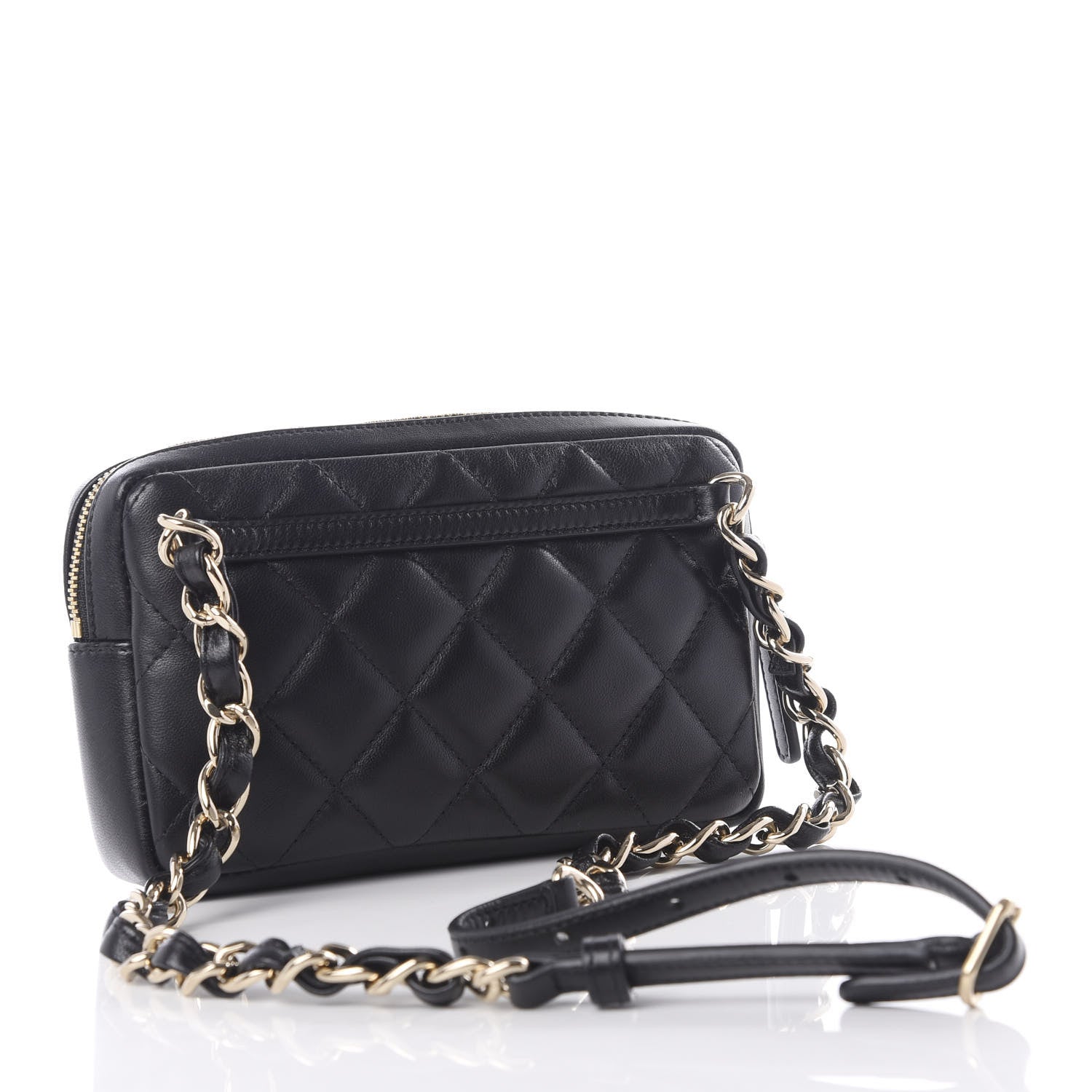 Chanel Lambskin Quilted Waist Bag Black 3 of 10