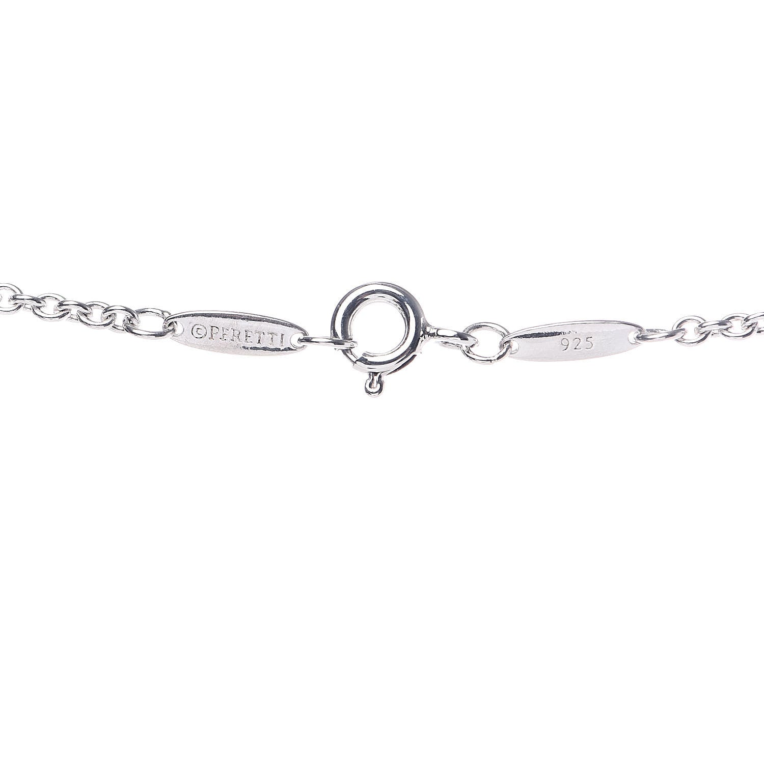 Tiffany Sterling Silver Pearl 9-9.5mm Elsa Peretti Open Heart Lariat Necklace 4 of 5