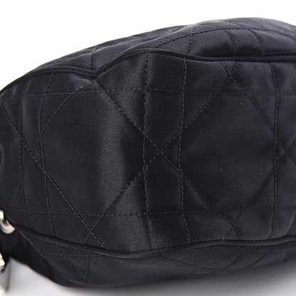 Christian Dior Satin Crystal Cannage Drawstring Bag Black 8 of 14