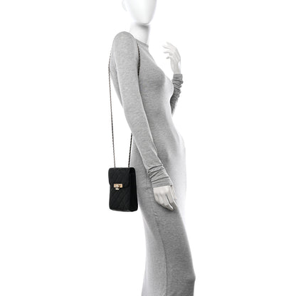 Chanel Caviar Quilted Golden Class Phone Holder Black 2 of 12