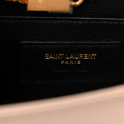 Saint Laurent Grain De Poudre Small Monogram Kate Satchel Dark Beige 10 of 19